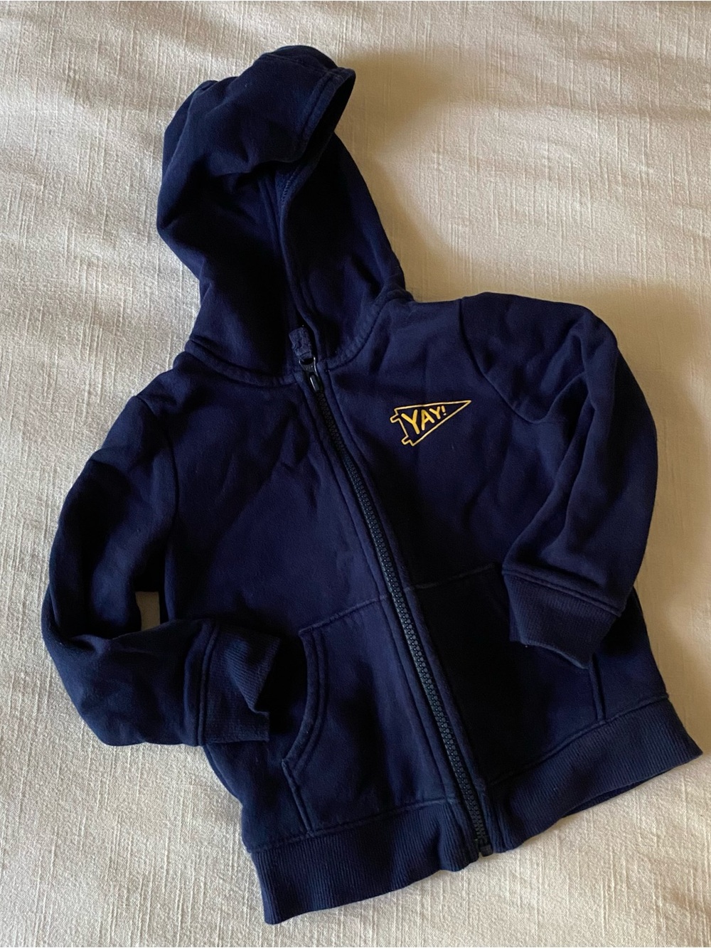 Navy Zip-Up Hoodie for Kids - Comfortable Hooded Sweatshirt